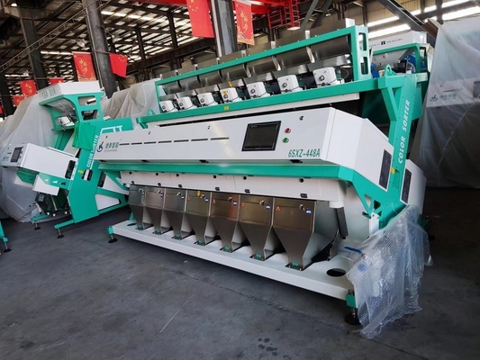7 Rutsche 448 Kanäle Sojabohnen-Sortierer-Kaffee-Farbsortierer-Maschine 4KW